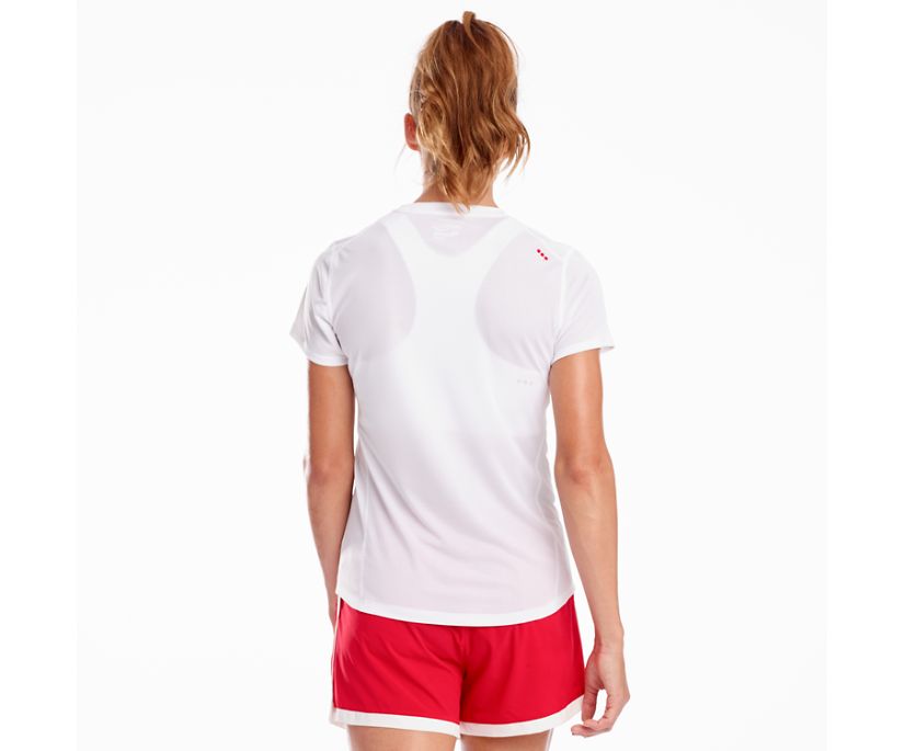 Saucony Stopwatch Short Sleeve Women's Shirts White | AU 303JPQJ